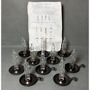 Vintage Christmas Candlestick Light Covers by J.S.N.Y. Holiday Decor-Set 10